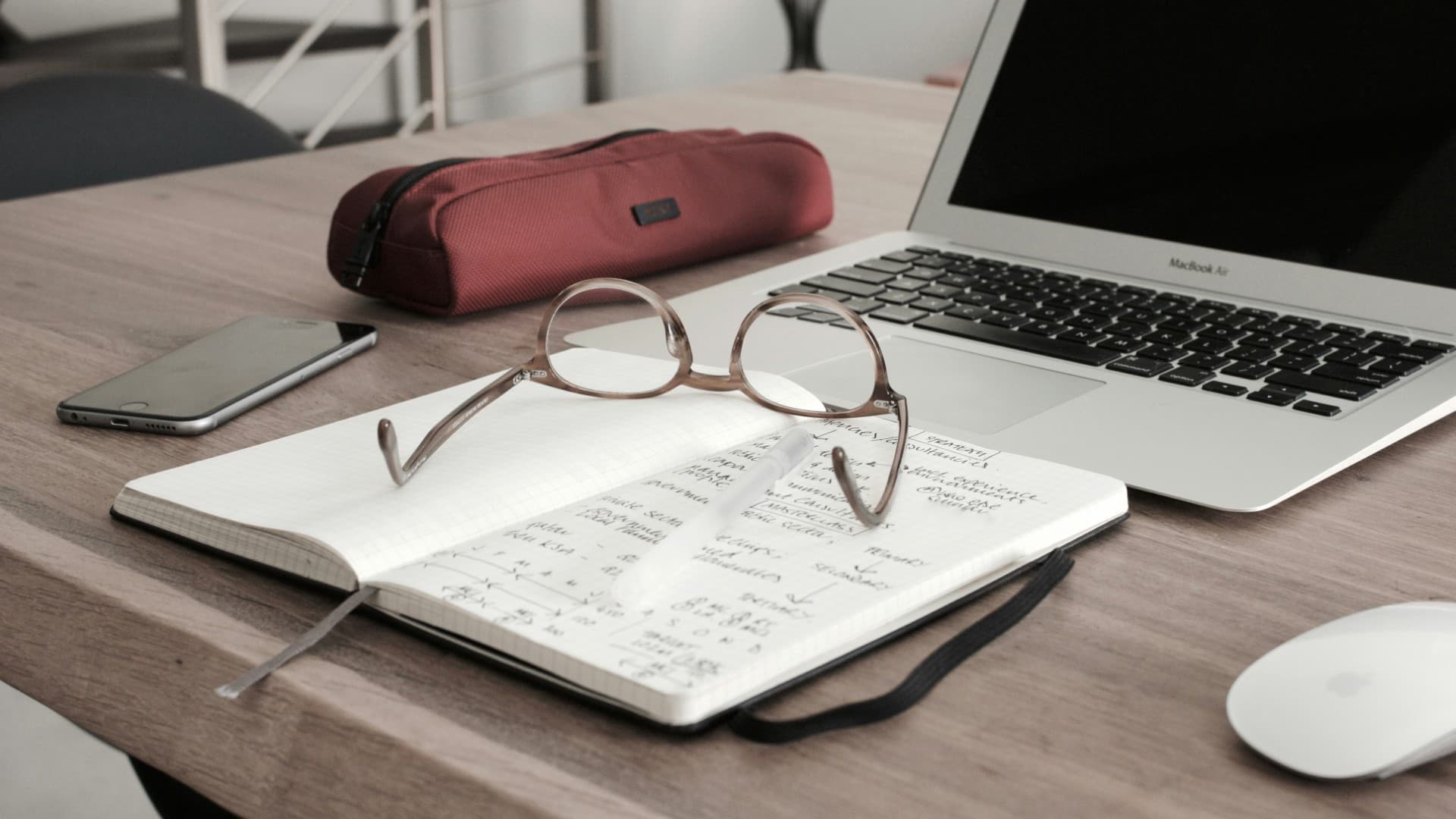 Professional back-office operations environment with organized business systems